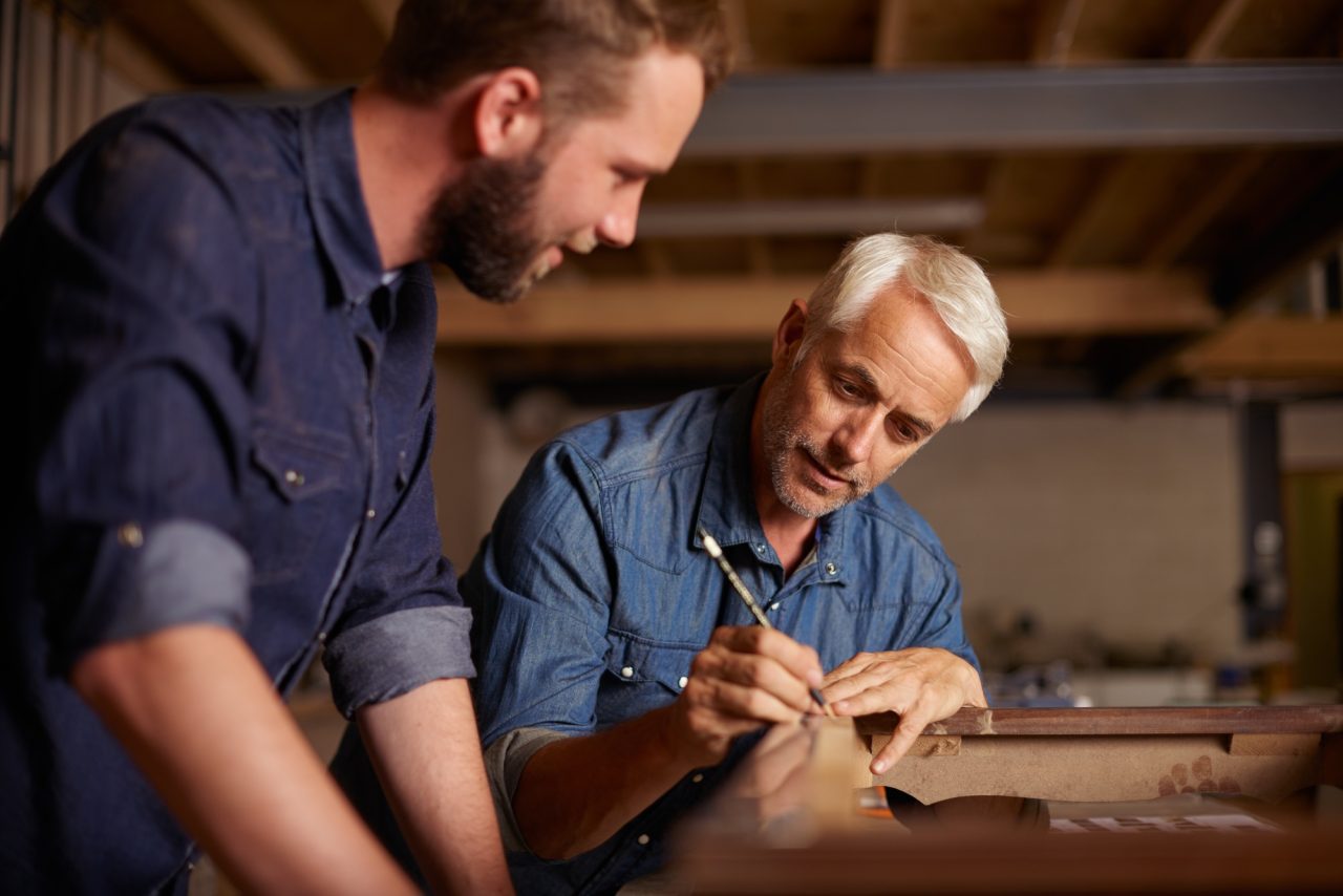 Doing some DIY with dad